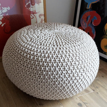 VIDEO TUTORIAL 4 Knitted & Crochet Pouf Floor cushion Patterns, Crochet Pattern, Knit Pattern