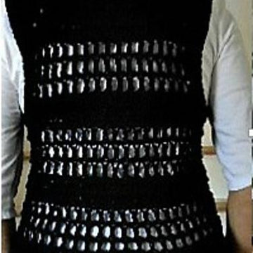 966 black mesh vest