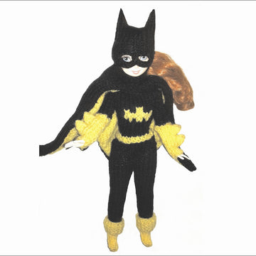 Batgirl Barbie costume, 11" -12" doll