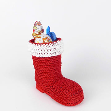 Crochet pattern for Christmas: Santa boot - to fill & decorate