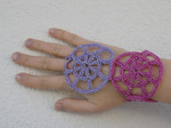 Round Motifs Mitts/Cuffs