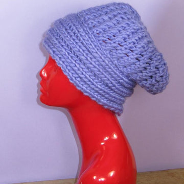 Super Chunky Rib Band Lace Slouch Hat