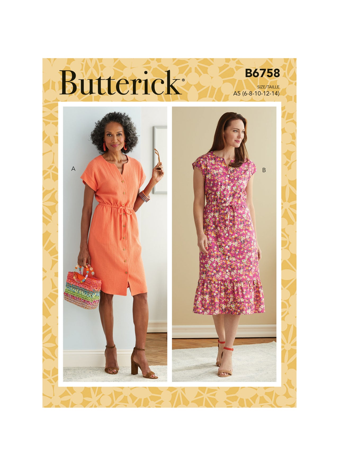 Butterick Misses' & Misses' Petite Dress B6758 - Sewing Pattern