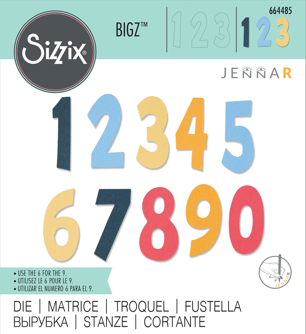 Sizzix Bigz Die By Jenna Rushforth - Numeracy