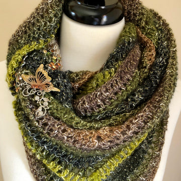 Woodland Faeries Triangle Shawl