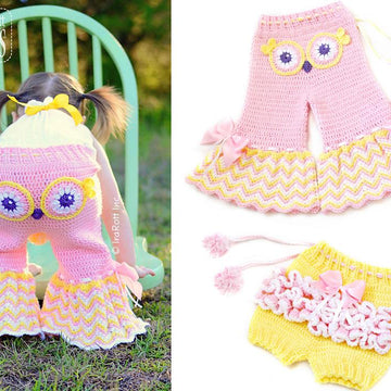 Fiesta Owl Pants and Ruffled Bloomers, Crochet Pattern