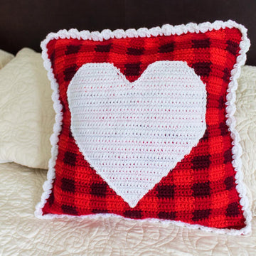 Plaid Heart Pillow
