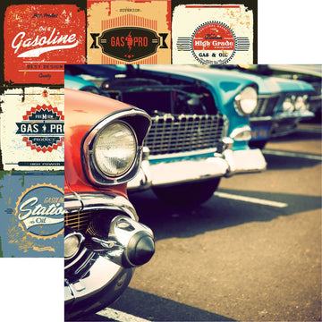 Reminisce Classic Cars Double-Sided Cardstock 12"X12" 25/Pkg - Car Show