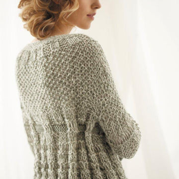 Twisted drop stitch cardigan