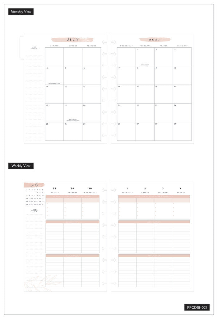The Happy Planner Simple Faith Classic 18 Month Planner