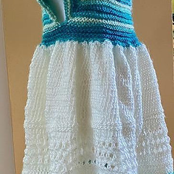 Blue waves baby dress