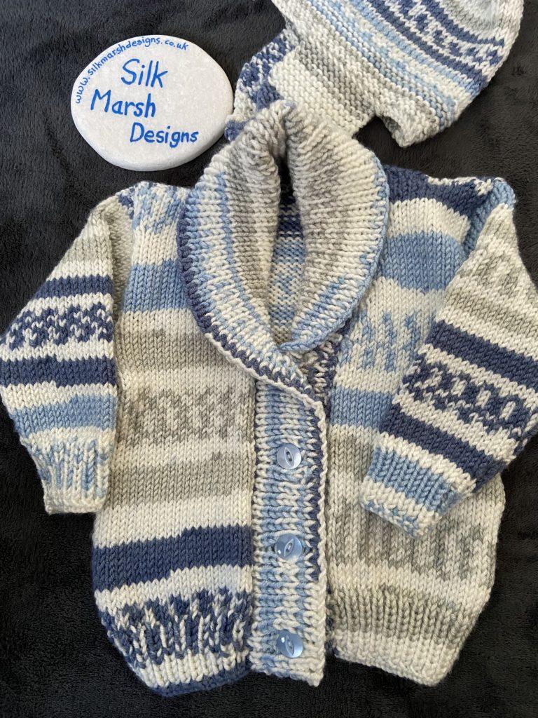 Ashley Unisex Cardigan & Hat (with ear flaps)