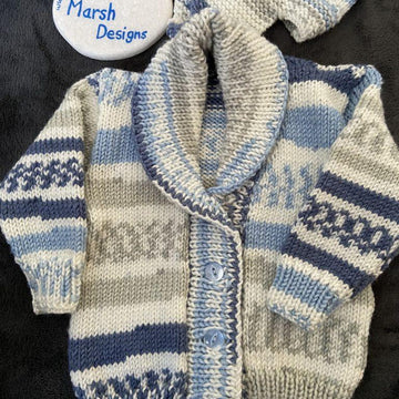 Ashley Unisex Cardigan & Hat (with ear flaps)