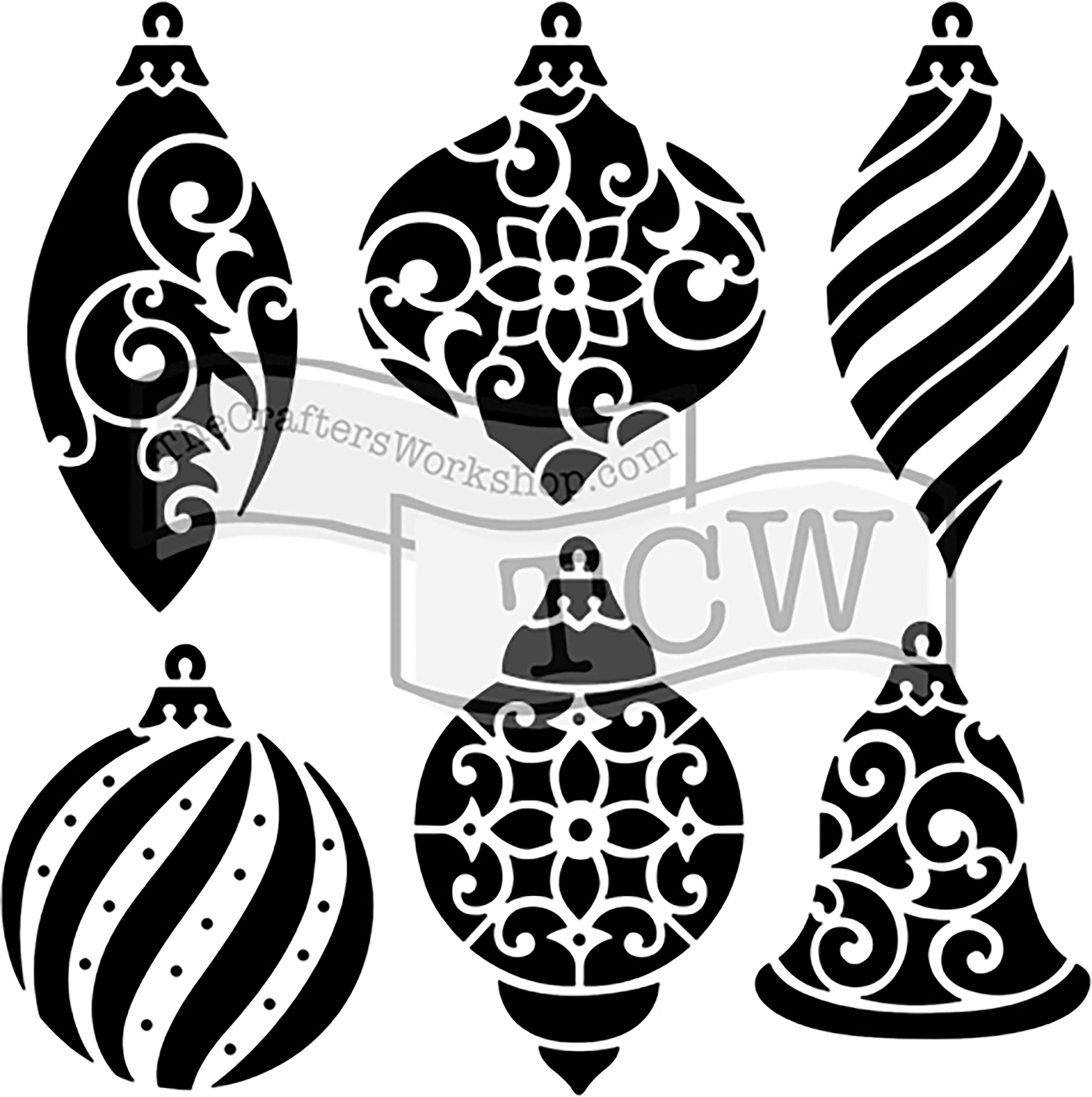 The Crafter's Workshop Crafter's Workshop Template 6"X6" - Ornaments