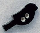 Mill Hill Button 86115 - Crow (right)