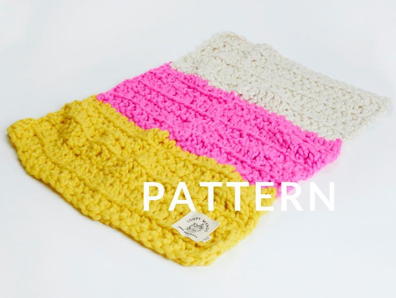 Multicolored Crochet Baby Blanket in Loopy Mango Merino No. 5 - Downloadable PDF
