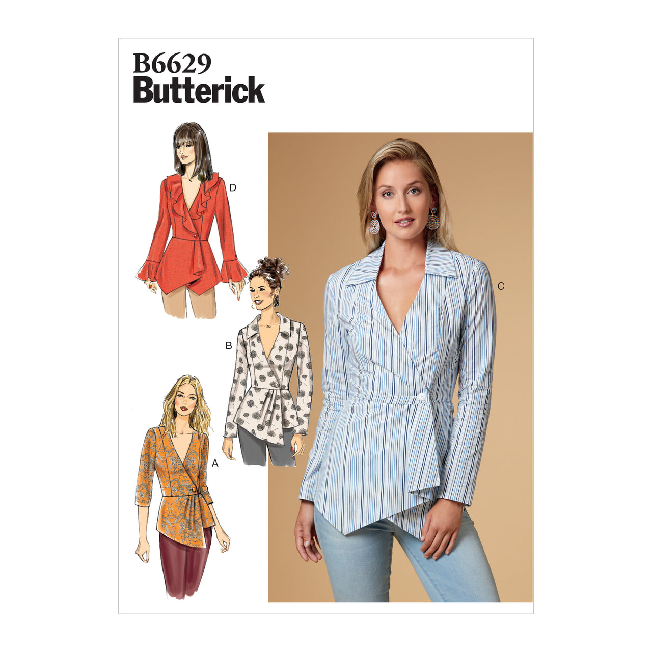 Butterick Misses' Top B6629 - Sewing Pattern