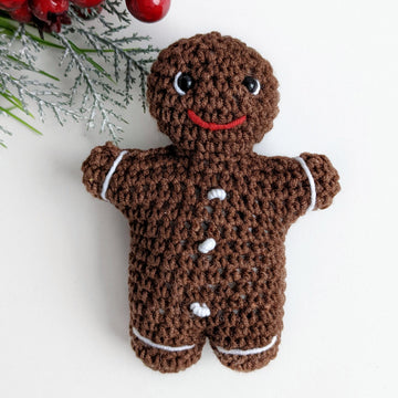 Gingerbread Man NO SEW crochet pattern
