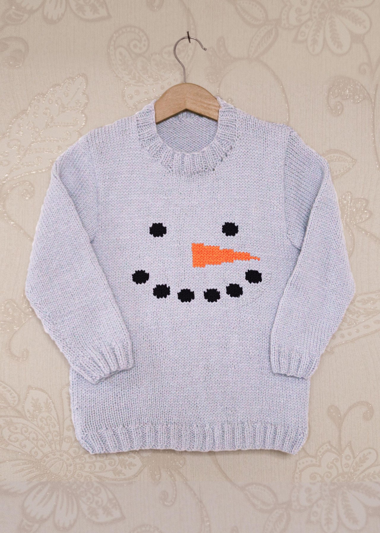 Intarsia - Snowman Face Chart - Childrens Sweater