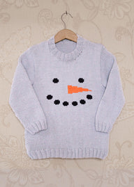 Intarsia - Snowman Face Chart - Childrens Sweater