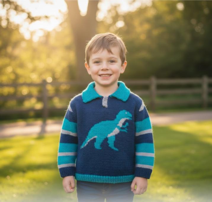 T Rex Sweater and Hat