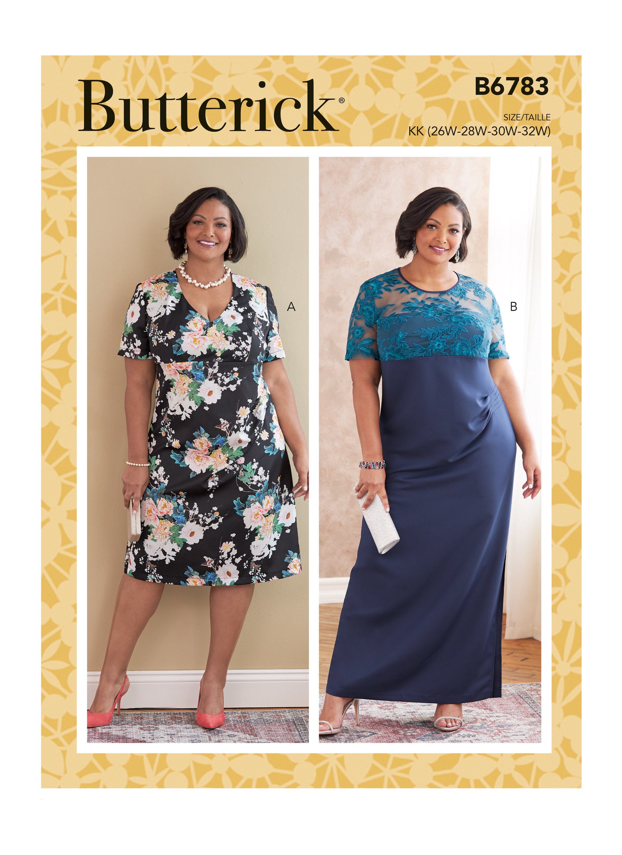 Butterick Women's Dress In C/D, DD Cup Sizes B6783 - Sewing Pattern