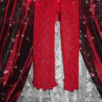 Cranberry Sauce Lace Scarf