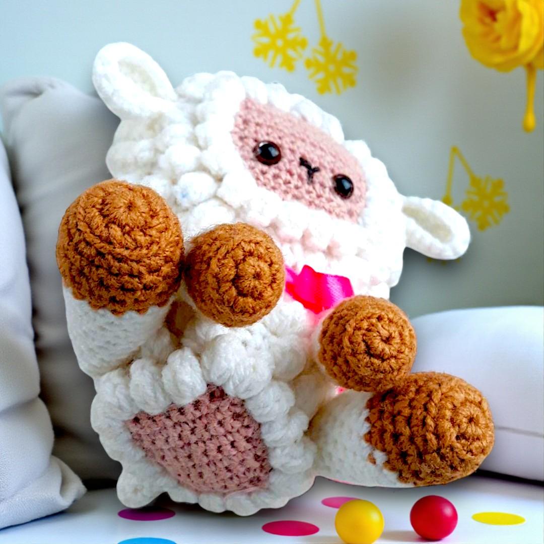 Crochet Lamb Amigurumi pattern, Sheep plushie farm animals (PDF file)