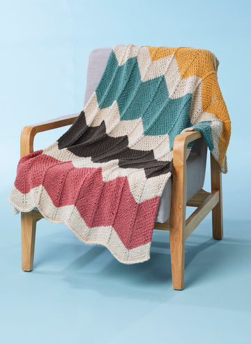 Bayview Blanket - Knitting Pattern For Home in Tahki Yarns Hatteras by Tahki Yarns