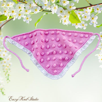 Ruffled Stylish Knit Kerchief Pattern PDF