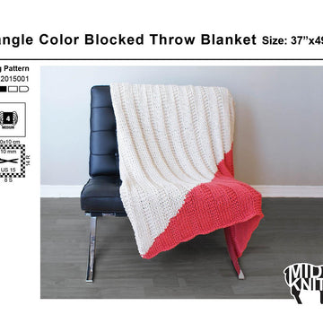 Triangle Color Blocked Throw Blanket (2015001)
