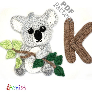 Crochet Animal Alphabet K Koala pattern