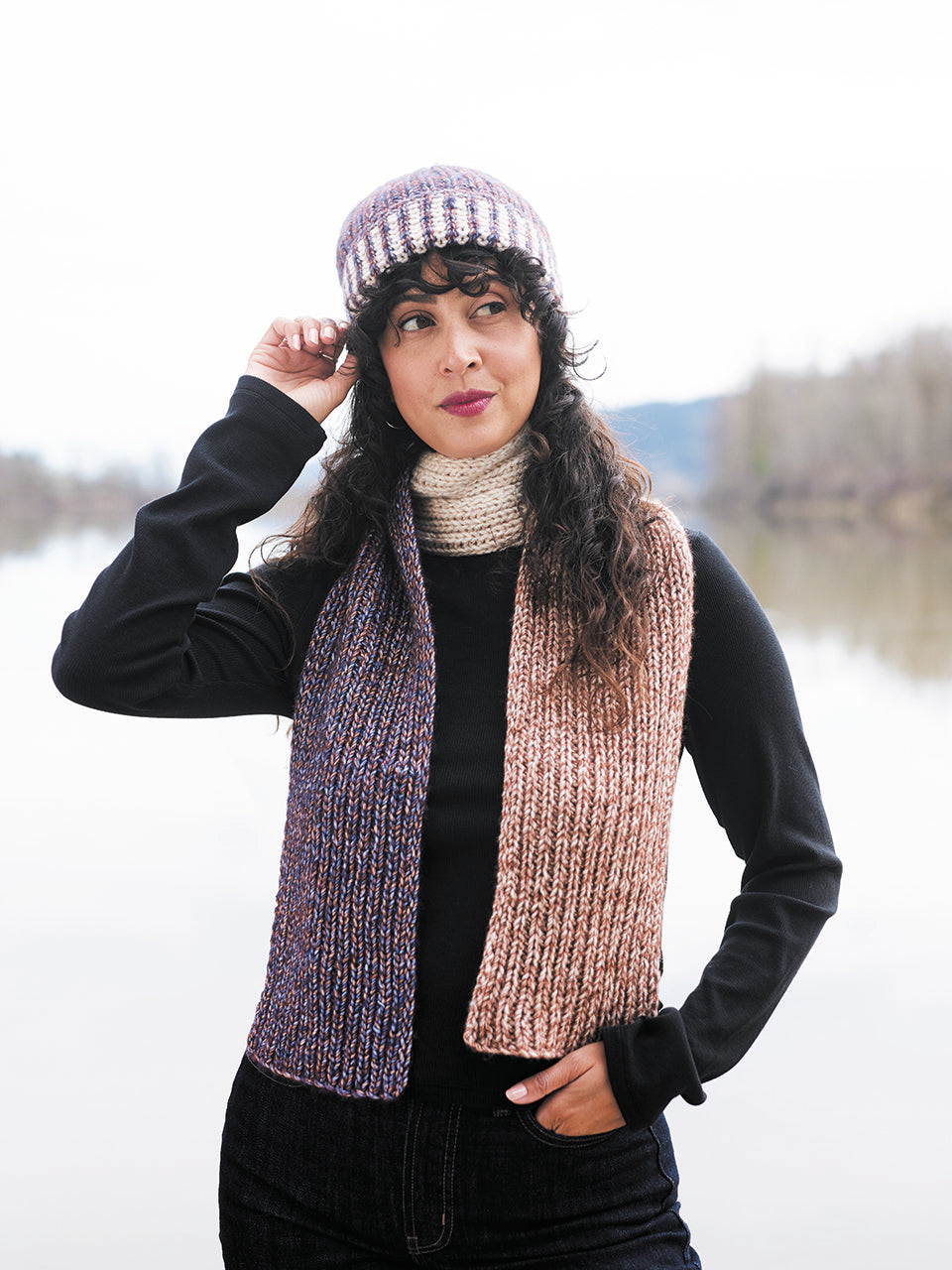 Burke Hat and Scarf in Berroco Stratto