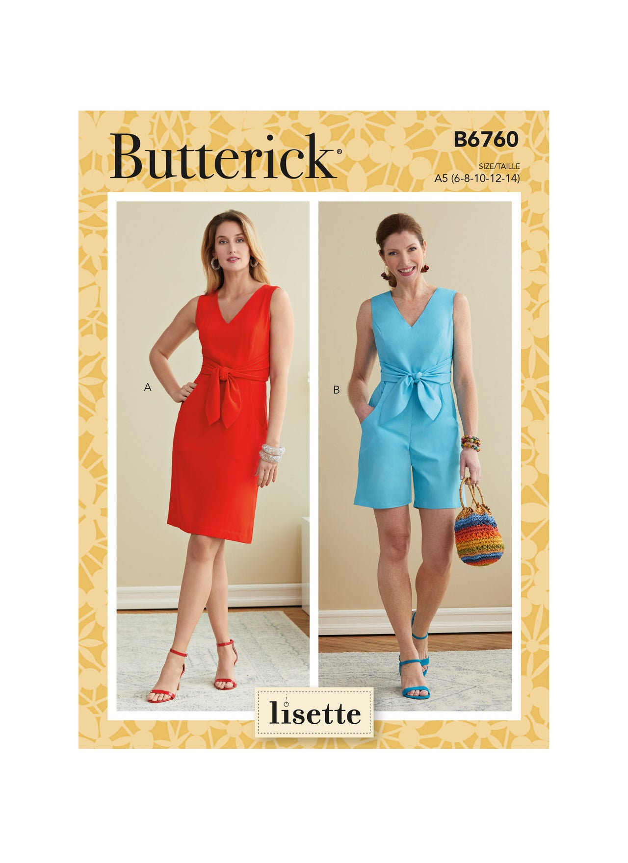 Butterick Misses' Dress and Playsuit. Lisette. B6760 - Sewing Pattern