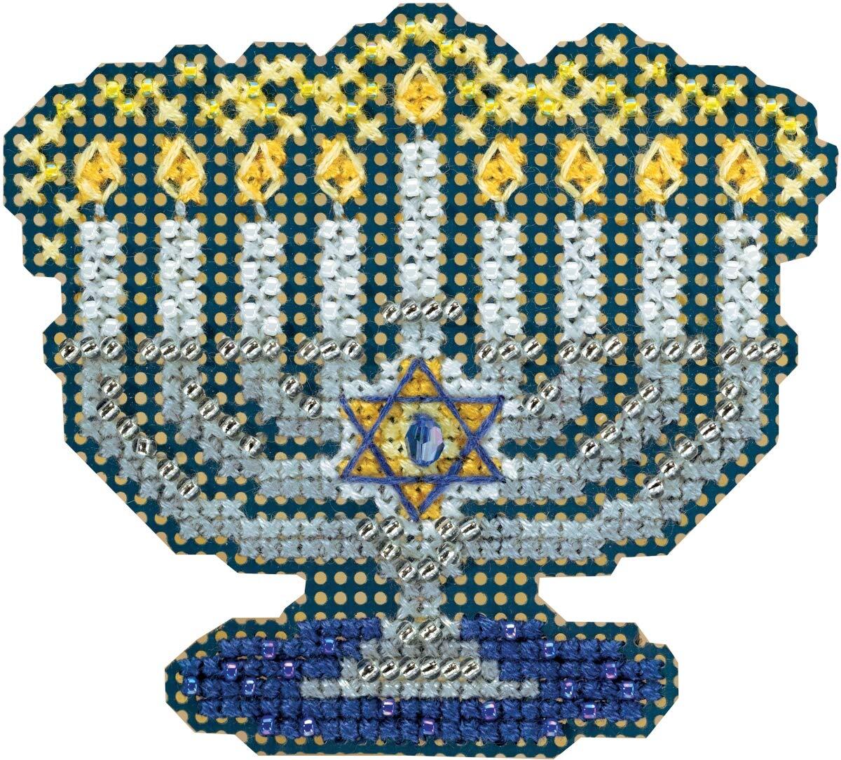 Mill Hill Menorah Ornament Cross Stitch Kit - Multi
