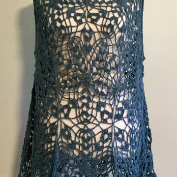 Scalloped Edge Trapeze Tunic Tank Top
