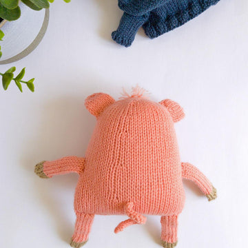 Anton the Piggy in a Hoodie - Toy Knitting Pattern