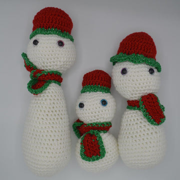 Arctic No Nose Snowman Family