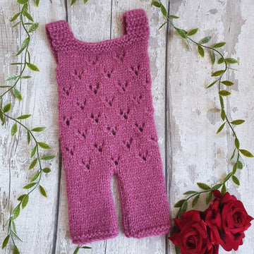 Lacy Baby Girl Romper and Bonnet Set