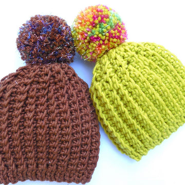 Crazy Pom Baby Hat