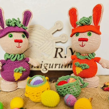 Amigurumi Easter carrot bunny