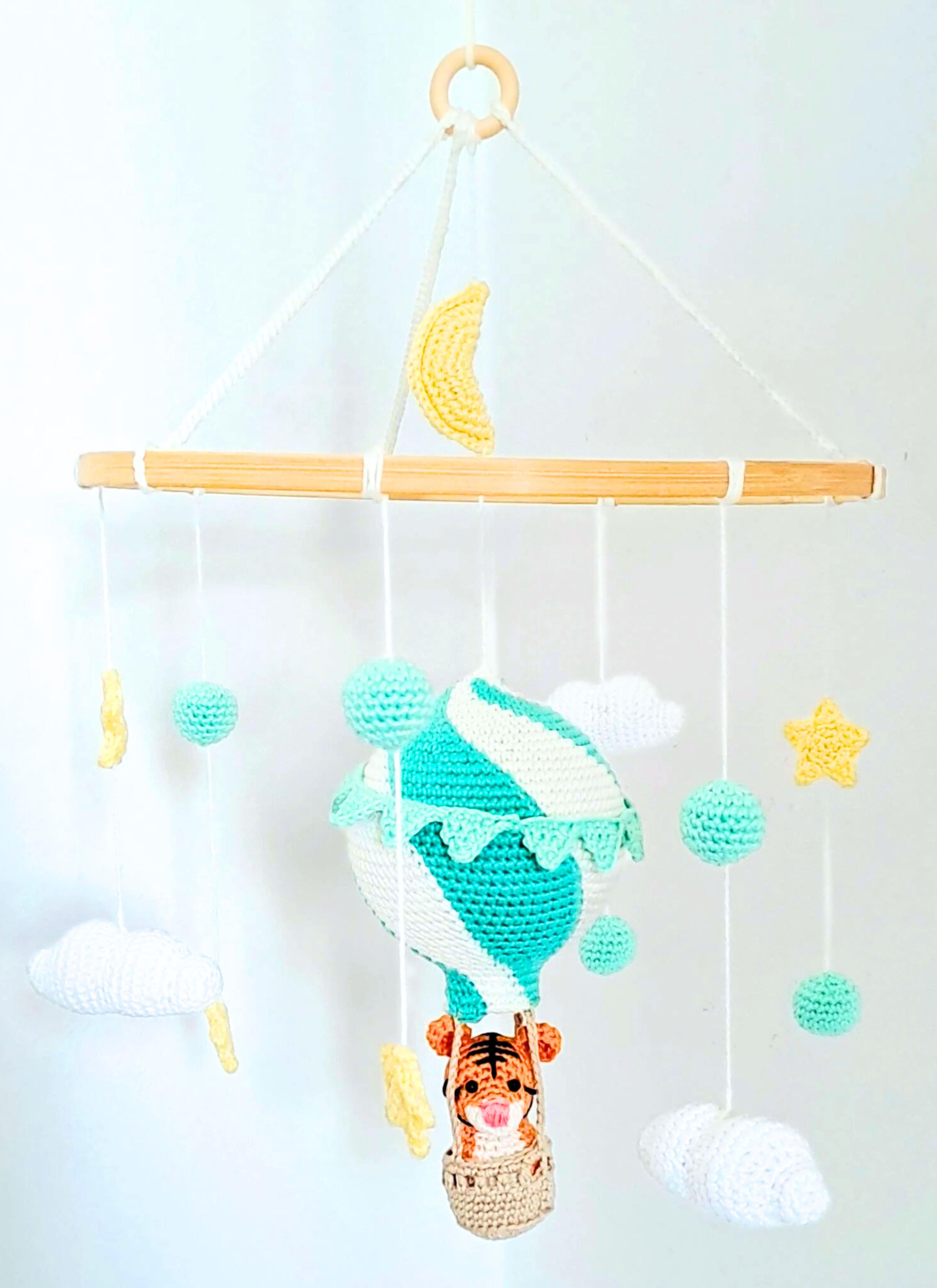 Tiger in a balloon baby mobile