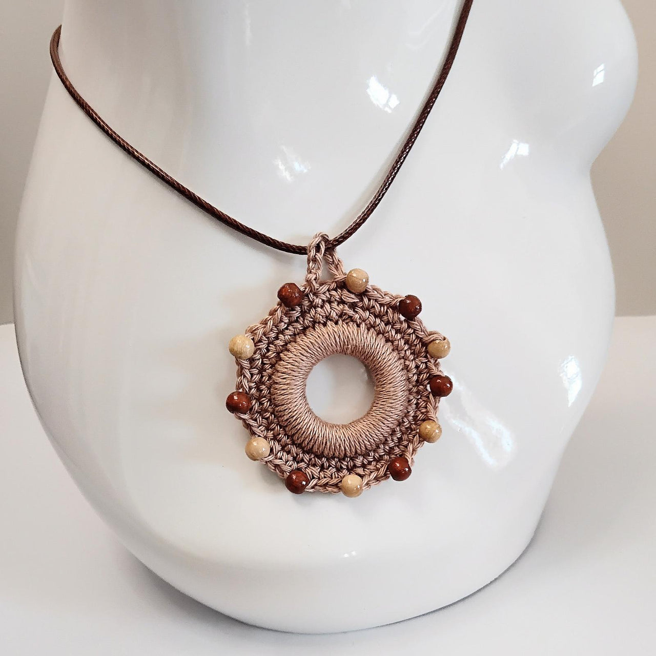 Crochet Pendant with Beads