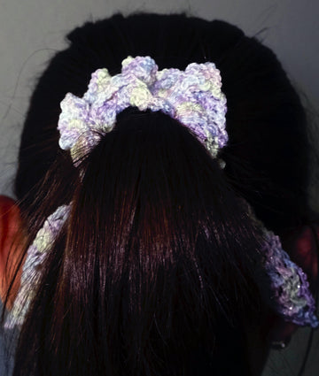Crochet pattern: Scrunchie with ribbon