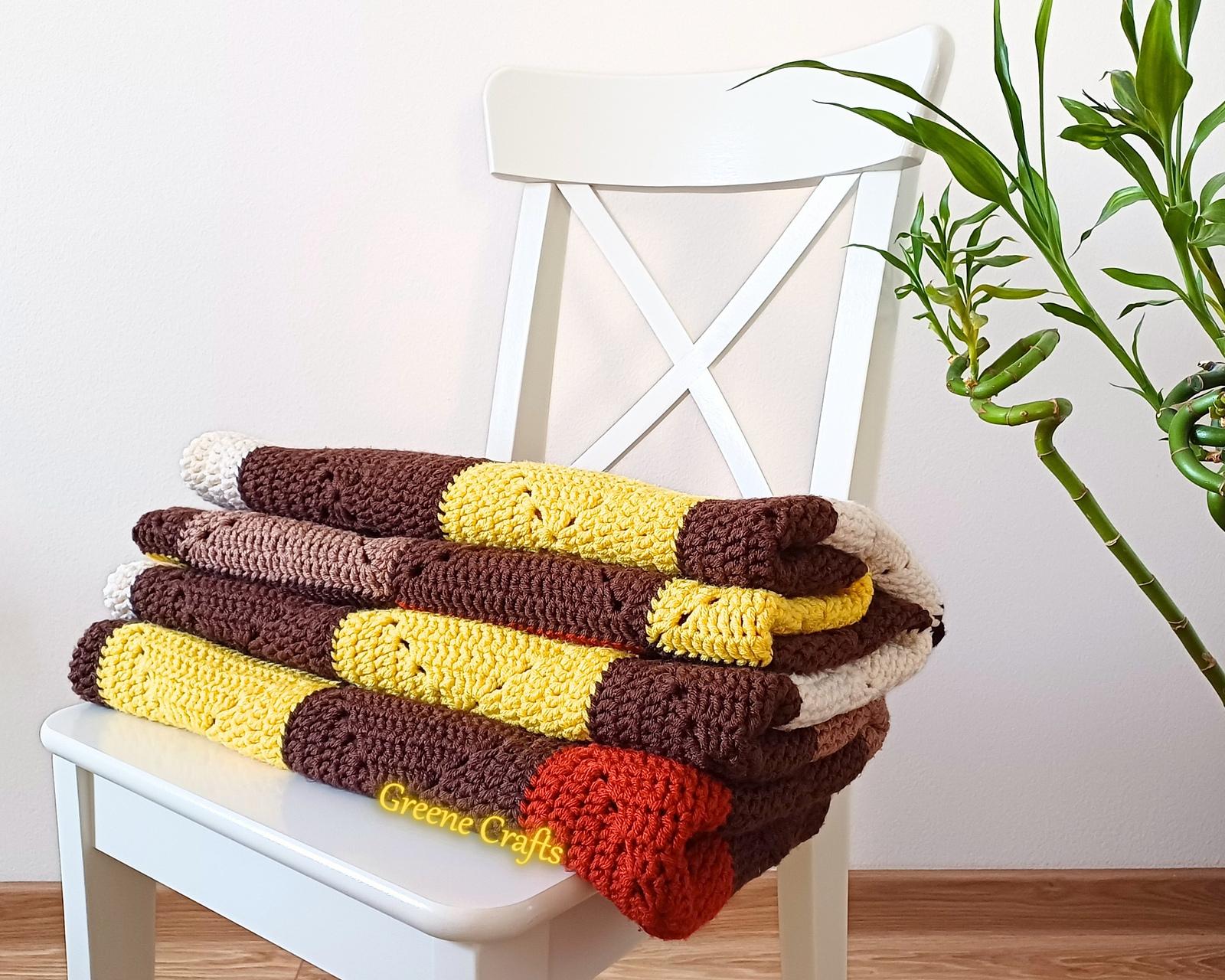 "Rustic Harmony" Granny Square Blanket