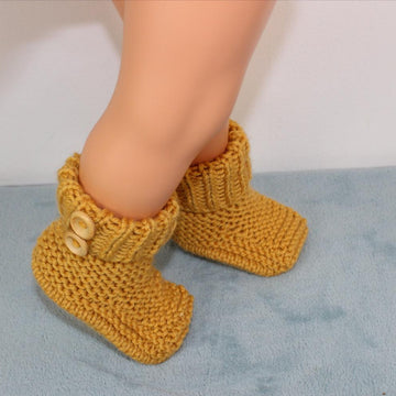 Toddler Chunky 2 Button Slipper Boots Circular