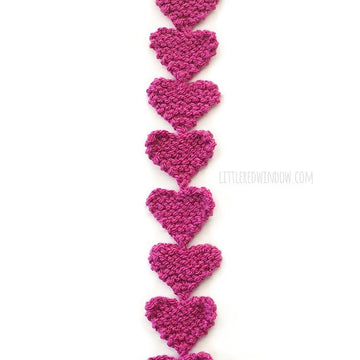 Easy Knit Heart Garland