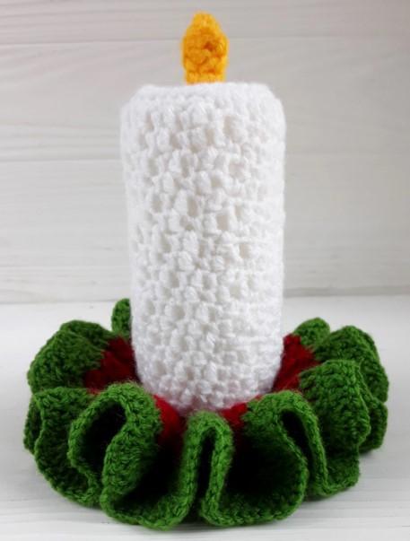 Crochet Candle Pattern: Funny Christmas Decor (PDF Pattern)