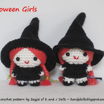 Halloween Girls PDF Amigurumi crochet pattern