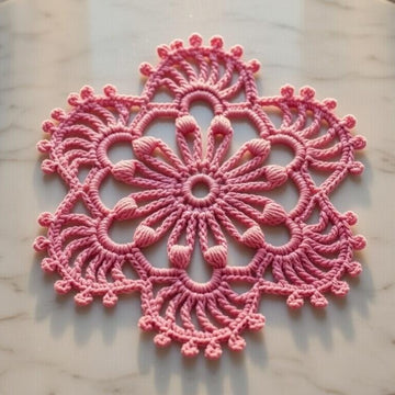 Crochet Round Motif Pattern – PDF + Video Tutorial – Circular Crochet Motif